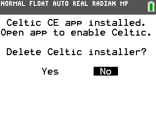 Celtic installer menu